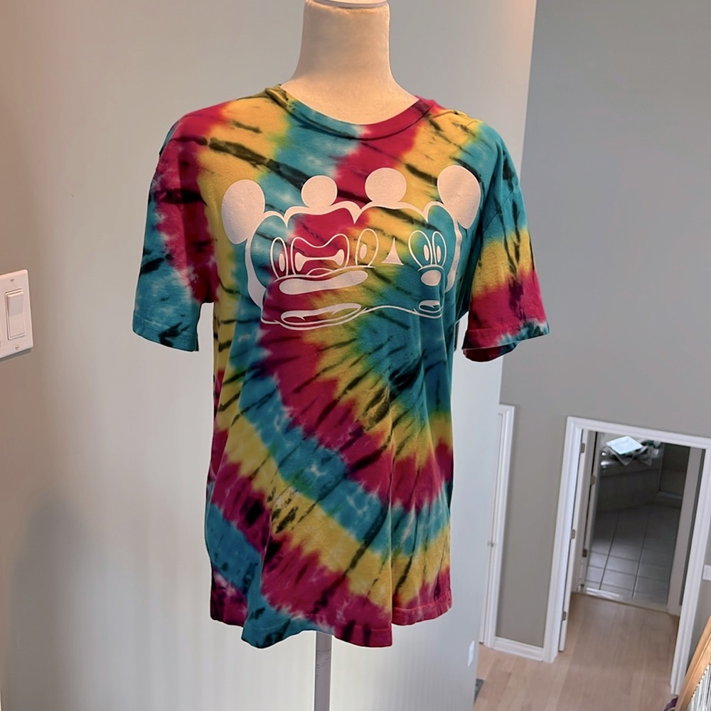DISNEY Collection Neff Mickey Short Sleeve Retro Streetwear Bold Tie Dye Tee
